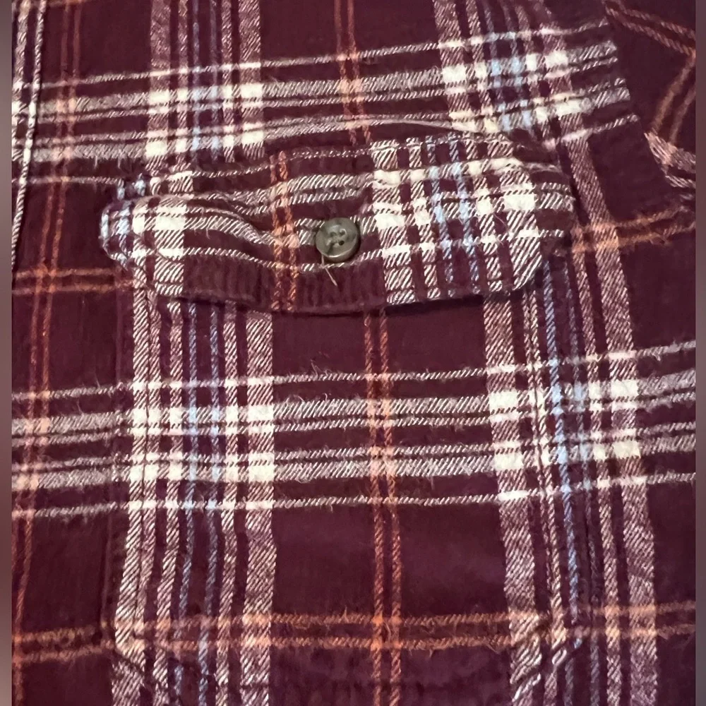 Lot -Casual Button Down Shirts - Blue, Red, Purple Plaid - Picture 5 of 16